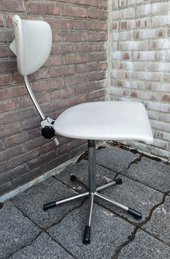 Bürostuhl von De Wit Brothers, drehbar, 1960er/70er Jahre – Gebroeders de Wit, Bürostühle, Metal, Chrome (photo 14 of 14)