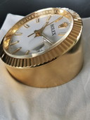 Rolex, very heavy brass desk clock.