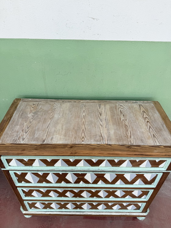 Image 1 of Cassettiera rustica italiana 800 restyle larice 