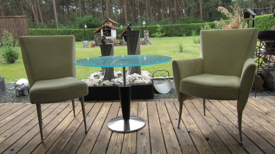 Image 1 of Conjunto de asientos de diseño "Rolf Benz", compuesto por 2 sillas y una mesa. ¡En perfecto estado!