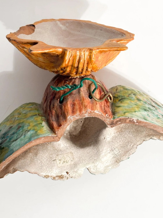 Italienische Keramik-Wandvase mit Engelsmotiv aus dem frühen 20. Jahrhundert – Dekorative Objekte, Ceramic (photo 7 of 10)