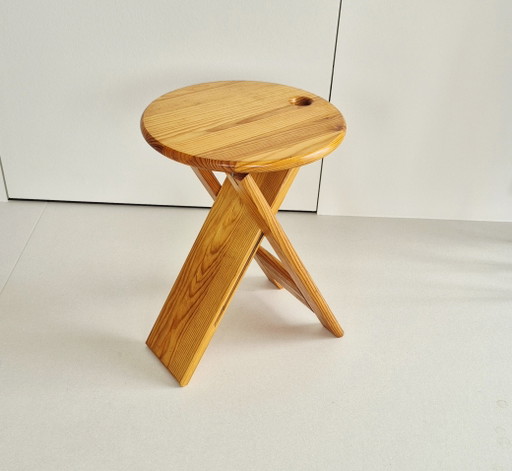 Design klapstoel, grenenhout, circa 1980