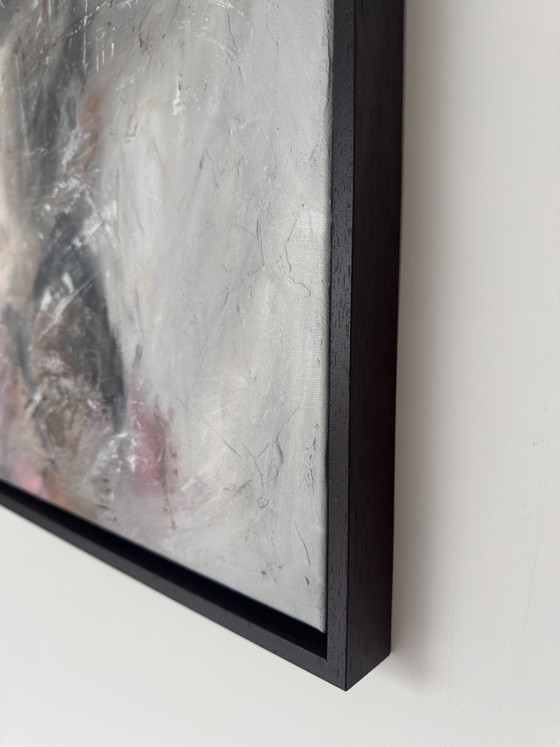 Noir & Nuance | Abstract Texture Painting (50x70 Cm) – Paintings & Drawings, Wood, Canvas (photo 3 of 6)