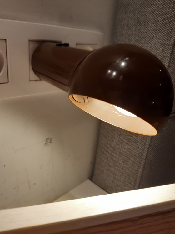 Lampada a spina vintage anni '70, Applique, Plastica, Marrone (foto 2 di 5)