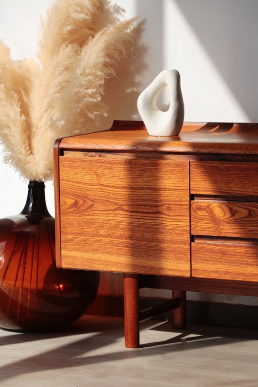 White Newton Teak Sideboard: Large “Petersfield” Sideboard