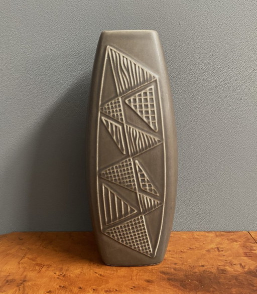 Deense grijze vaas van Holm Sørensen & Svend Aage Jensen, søholm keramiek