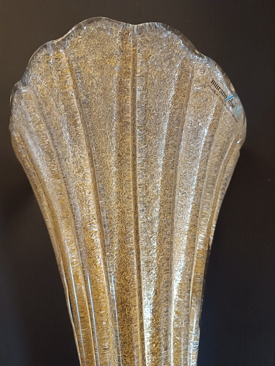 Image 1 of MuranoDue Grote "Fiaccola" wandlamp 46 cm - Identiteitscertificaat - Nieuw bladgoud