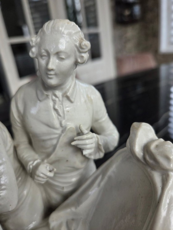 Image 1 of Skulptur – Steingutgruppe aus dem späten 19. Jahrhundert (Ref. 3751)