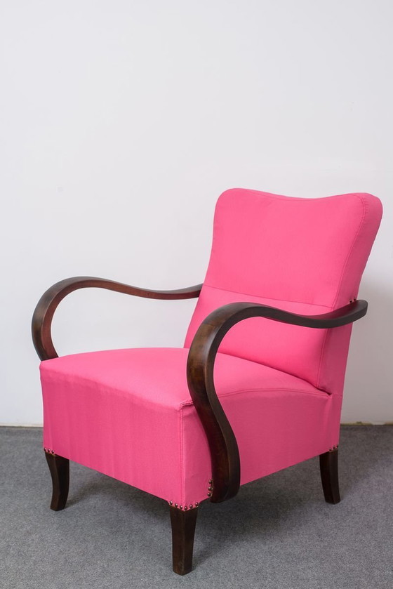 Set of Art Deco Pink Armchairs, 1920s (photo 5 of 8)