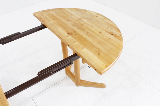 Image 1 of Table de salle à manger ronde extensible vintage danoise Vamdrup Stolefabrik