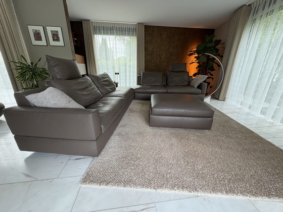 Image 1 of Designer corner sofa with ottoman