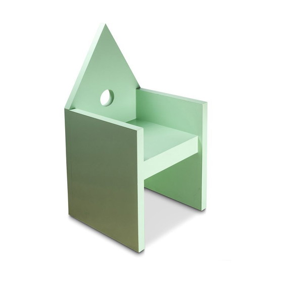 Vescovina Stuhl von Lanfranco Benvenuti für Meccani, 1985 — grüne Ausführung – Stühle und Loungesessel, Wood (photo 3 of 9)