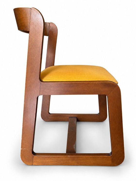 Set of 4 Willy Rizzo Chairs for Mario Sabot, Italy, 1970s – Dining chairs, Wood (photo 8 of 9)