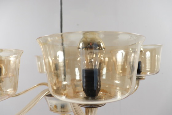 Image 1 of Kroonluchter/plafondlamp van Paolo Venini, Murano, Italië, jaren 60