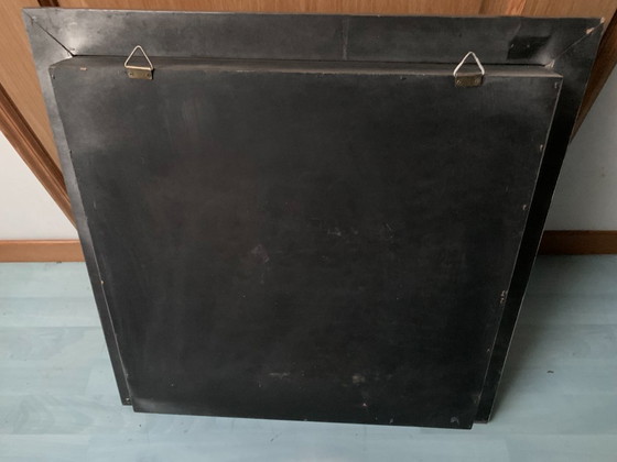 Image 1 of Espejo barroco con marcos interiores, 60 cm x 60 cm, plata.