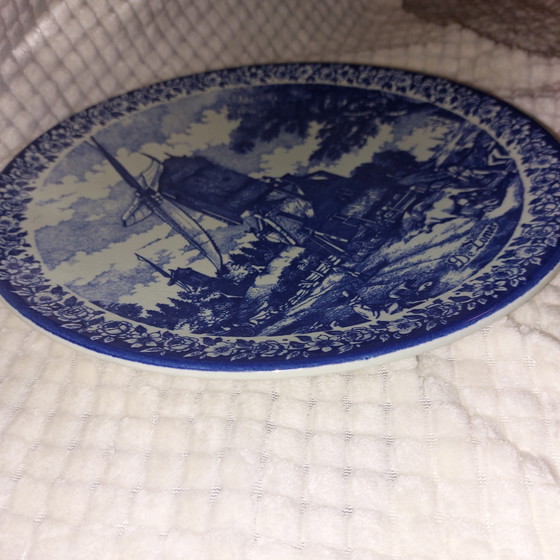 Image 1 of Delfts blauw sierbord seizoen de zomer