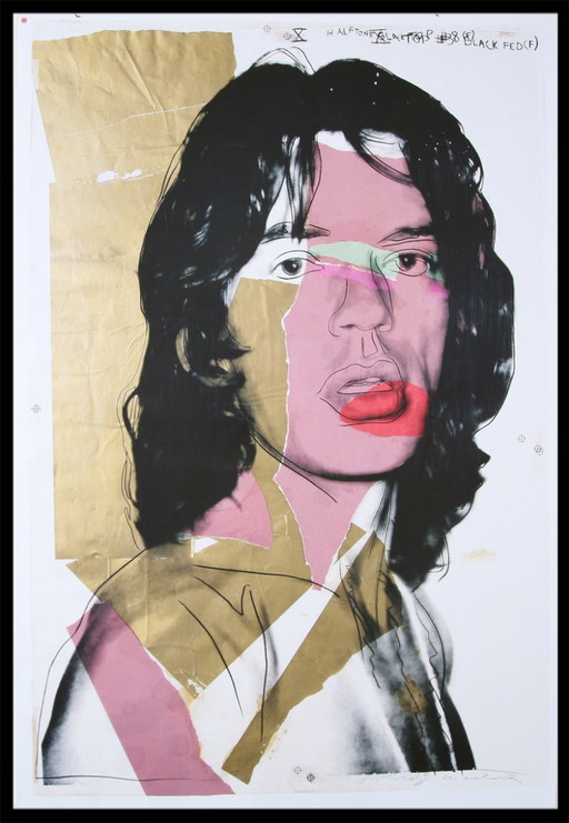 Andy Warhol – Mick Jagger Pop Art Lithografie (1975) | Beperkte oplage print