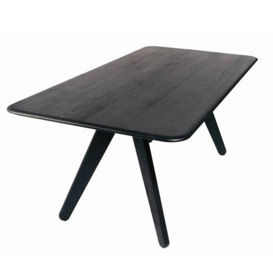 Image 1 of Table de salle à manger Tom Dixon Slab - 200x95 avec chaise de salle à manger (ensemble de 4)