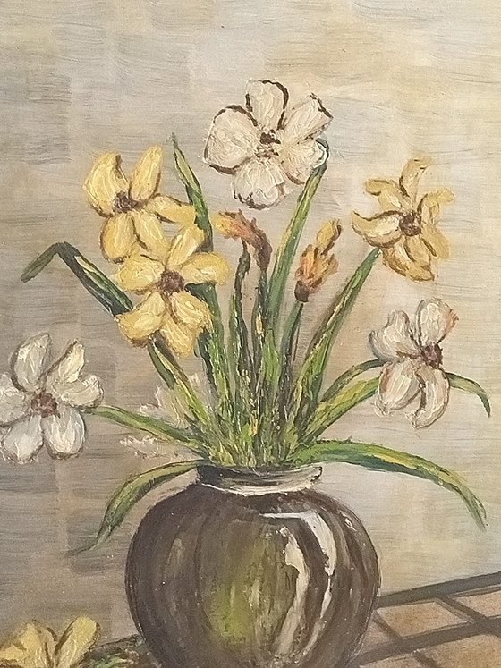 Image 1 of Superb Still Life - Bouquet of Daffodils - Raymond BOVY (1960)