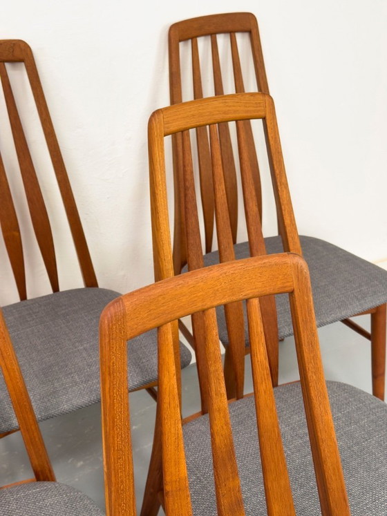 Image 1 of 10x chaises Eva en teck par Niels Koefoed pour Hornslet Møbelfabrik, années 1960