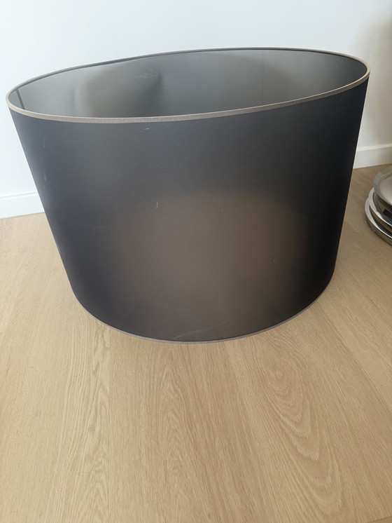 Image 1 of Eicholz Silom floor lamp silver with organza lampshade and taupe edge