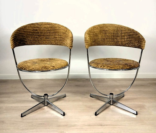 2 X Arne Dahléns Voor Dalum – eetkamerstoelen, Chrome