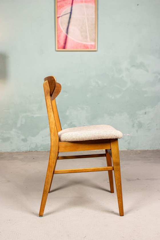 Image 1 of 4x Vintage teakhouten stoel Farstrup 210 Deens Mid Century