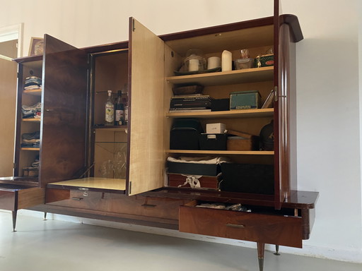 Italiaanse mid-century buffetkast met barmeubel 