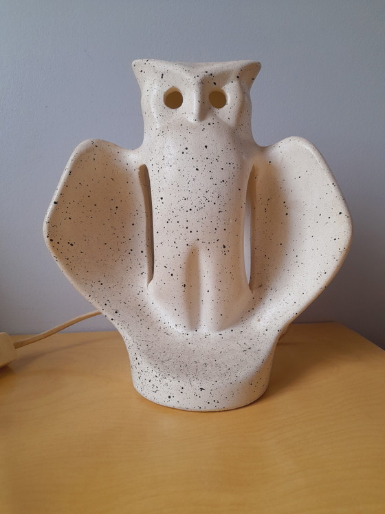 Image 1 of Ceramic owl lamp, 1970