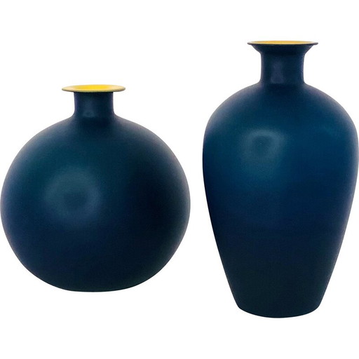 Vases en verre vintage Murano, Italie 1970
