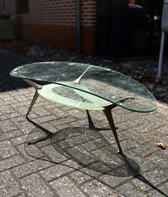 Vintage Bontempi Coffee Table – Glass, Metal (photo 2 of 6)