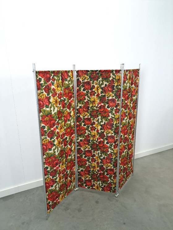 Image 1 of Mobile bar vintage con bancone estensibile e piano in vetro