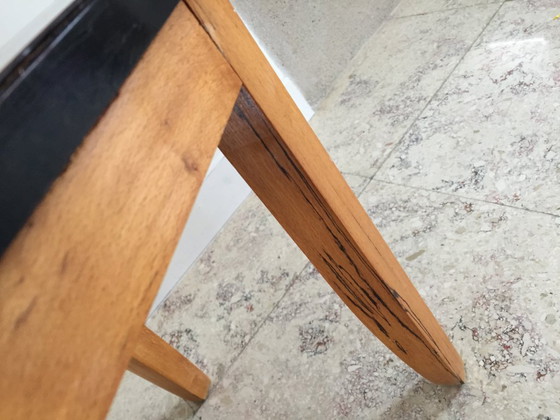 Image 1 of LOW TABOURET or LOW TABLE in FORMICA and VINTAGE wood