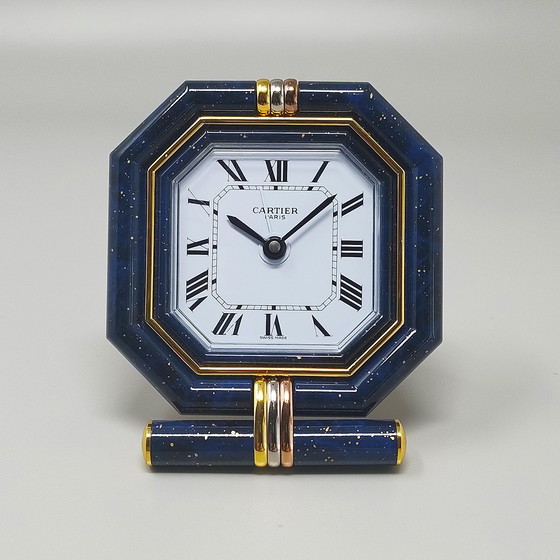 Image 1 of 1980S Gorgeous Cartier Alarm Clock Pendulette. Made In Swiss