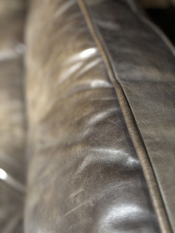 Image 1 of Timothy Oulton Leather Bench Viscount William