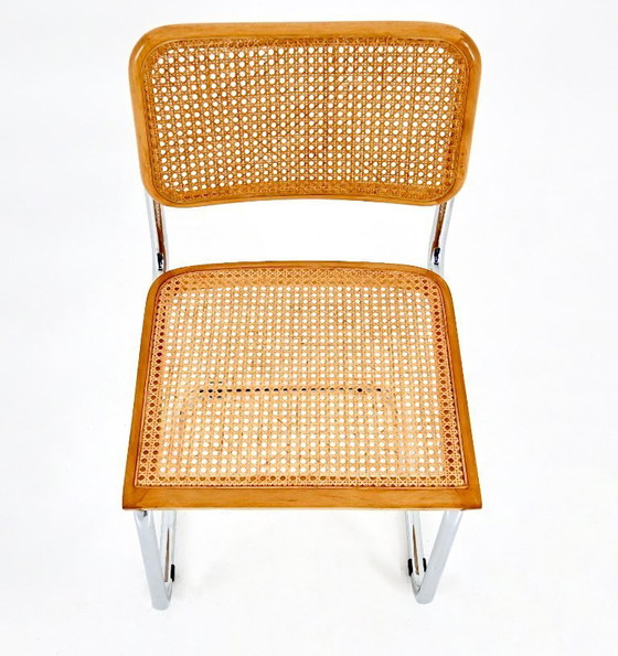 Image 1 of Eetkamerstoelen Stijl B32 van Marcel Breuer, Set van 8