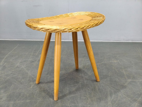 Image 1 of Pair of Rattan Side Tables by Jan Kalous for ULUV, 1970s