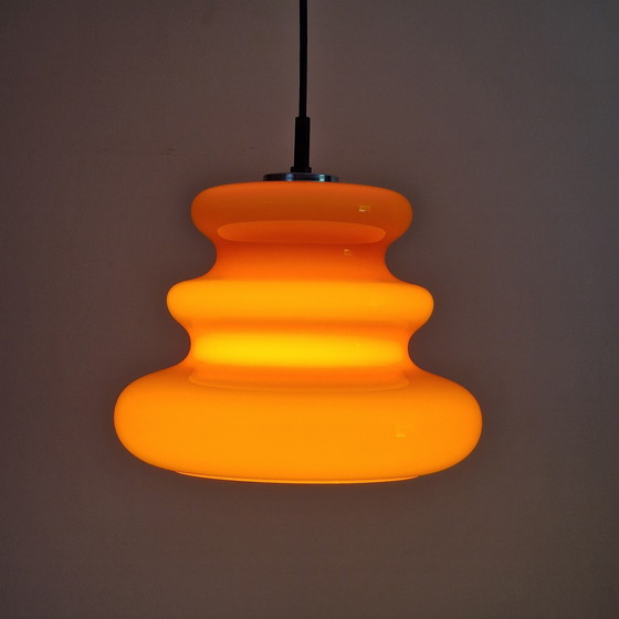 Image 1 of Vintage Pendant Lamp by Peill and Putzler, Germany, 1960. Model AH 1. Orange.