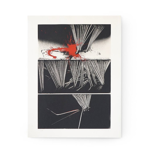 Emilio Scanavino, color lithograph on paper, 1970s