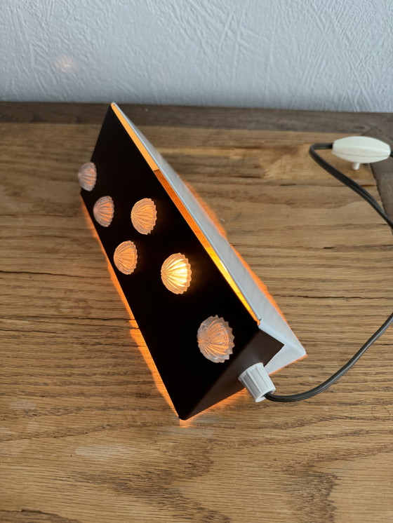 Image 1 of Vintage Bed Lamp Brown Metal with Plastic Stars