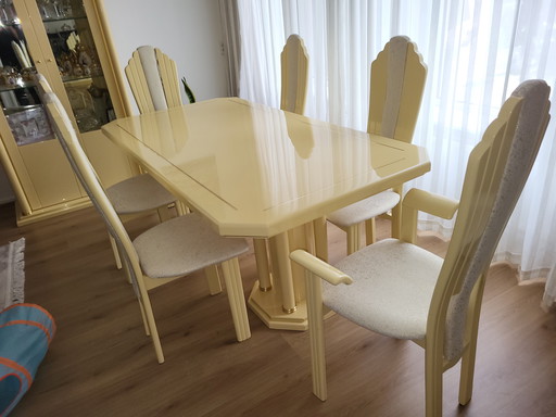 Dining table with 6 chairs