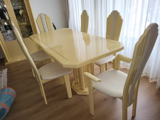 Image 1 of Dining table with 6 chairs