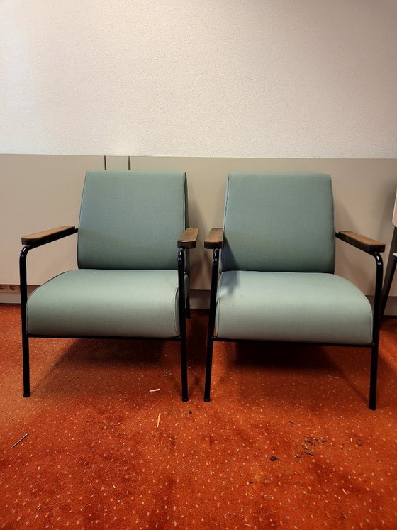Image 1 of 2x Vitra Living Room Chair mint/black