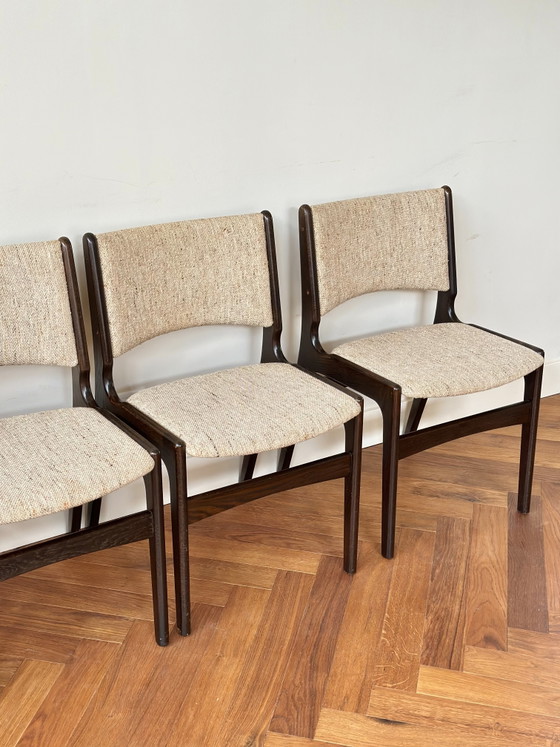 Image 1 of Set 4 vintage stoelen Erik Buch Deens Design jaren 50/60/70
