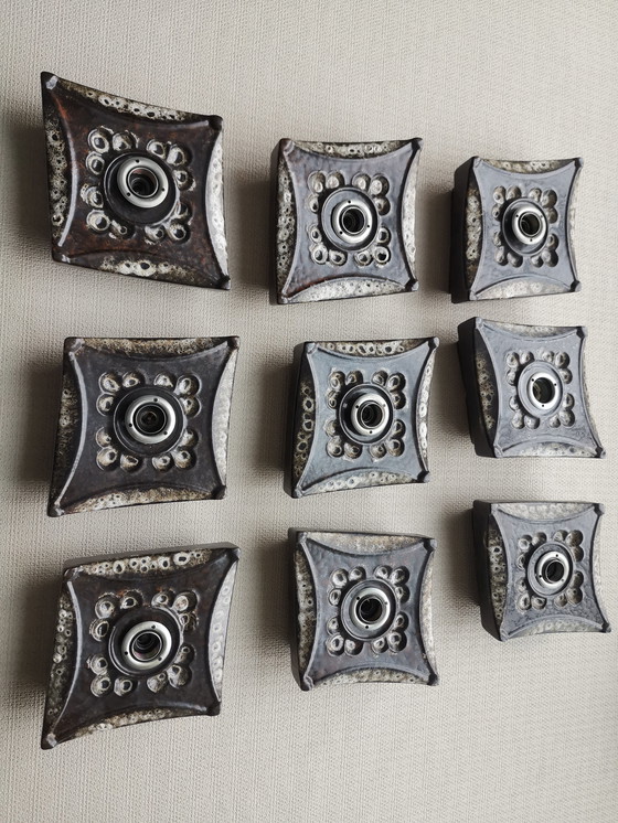 Image 1 of 1 of 9 Space Age Fat Lava Ceramic Wall Lamps