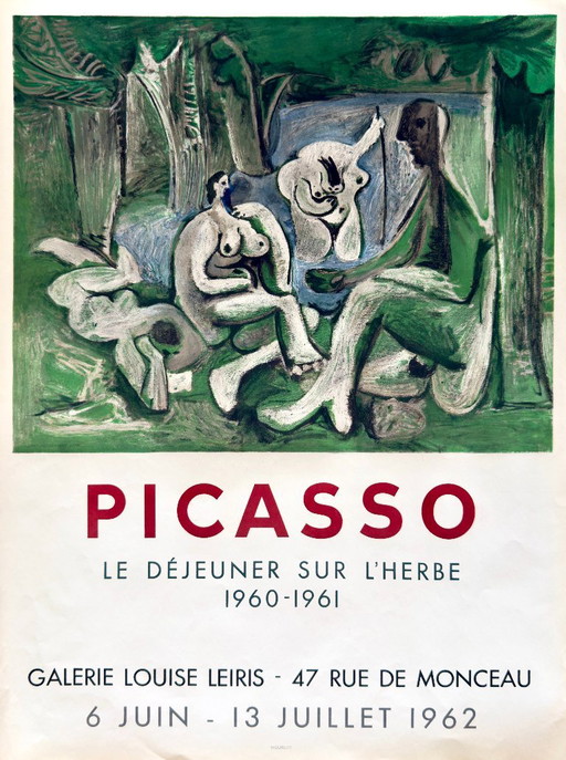 Picasso Le Déjeuner sur l'Herbe Ausstellungsplakat 1960-1961