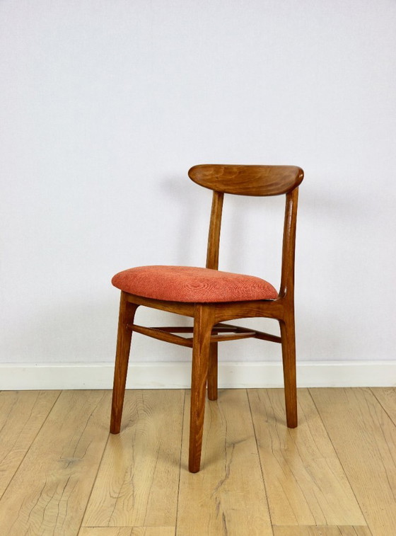 Image 1 of Hałas vintage chair brick terracotta - set of 4