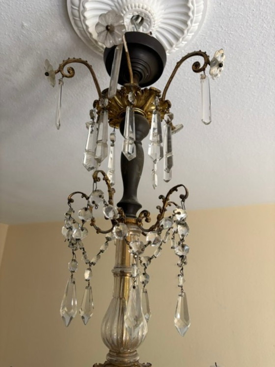 Image 1 of lampadario antico a 5 fiamme - lampadario