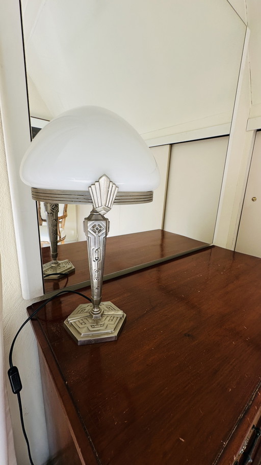 Lámpara de mesa francesa vintage Art Nouveau