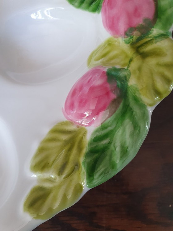 Image 1 of Piatto per uova dall'Italia firmato Italica Ars 32x24 cm